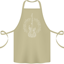 Guitar Notes Electirc Guitarist Player Rock Cotton Apron 100% Organic Khaki