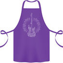 Guitar Notes Electirc Guitarist Player Rock Cotton Apron 100% Organic Purple