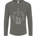 Guitar Notes Electirc Guitarist Player Rock Mens Long Sleeve T-Shirt Charcoal