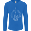 Guitar Notes Electirc Guitarist Player Rock Mens Long Sleeve T-Shirt Royal Blue