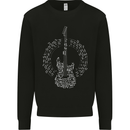 Guitar Notes Electirc Guitarist Player Rock Mens Sweatshirt Jumper Black