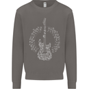 Guitar Notes Electirc Guitarist Player Rock Mens Sweatshirt Jumper Charcoal
