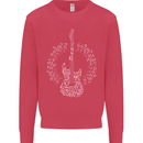Guitar Notes Electirc Guitarist Player Rock Mens Sweatshirt Jumper Heliconia