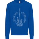 Guitar Notes Electirc Guitarist Player Rock Mens Sweatshirt Jumper Royal Blue