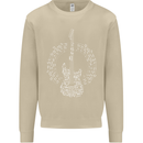 Guitar Notes Electirc Guitarist Player Rock Mens Sweatshirt Jumper Sand