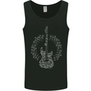 Guitar Notes Electirc Guitarist Player Rock Mens Vest Tank Top Black