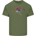 Guitar Perspective Guitarist Bass Electric Mens Cotton T-Shirt Tee Top Military Green