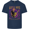 Guitar Riffs Are My Language Guitarist Mens Cotton T-Shirt Tee Top Navy Blue