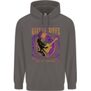 Guitar Riffs are My Language Mens 80% Cotton Hoodie Charcoal