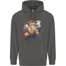 Guitar Santa Funny Christmas Rock n Roll Childrens Kids Hoodie Storm Grey