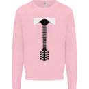 Guitar Tie Guitarist Bass Acoustic Funny Kids Sweatshirt Jumper Light Pink