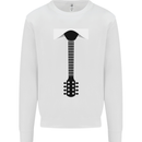 Guitar Tie Guitarist Bass Acoustic Funny Kids Sweatshirt Jumper White