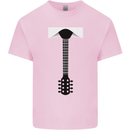 Guitar Tie Guitarist Bass Acoustic Funny Kids T-Shirt Childrens Light Pink