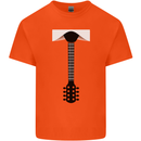 Guitar Tie Guitarist Bass Acoustic Funny Kids T-Shirt Childrens Orange