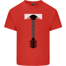 Guitar Tie Guitarist Bass Acoustic Funny Kids T-Shirt Childrens Red