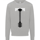 Guitar Tie Guitarist Bass Acoustic Funny Mens Sweatshirt Jumper Sports Grey