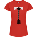 Guitar Tie Guitarist Bass Acoustic Funny Womens Petite Cut T-Shirt Red