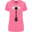 Guitar Tie Guitarist Bass Acoustic Funny Womens Wider Cut T-Shirt Azalea