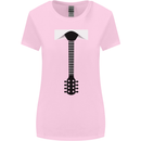 Guitar Tie Guitarist Bass Acoustic Funny Womens Wider Cut T-Shirt Light Pink