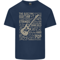 Guitar Word Art Guitarist Electric Acoustic Mens Cotton T-Shirt Tee Top Navy Blue