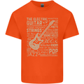 Guitar Word Art Guitarist Electric Acoustic Mens Cotton T-Shirt Tee Top Orange