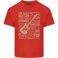 Guitar Word Art Guitarist Electric Acoustic Mens Cotton T-Shirt Tee Top Red