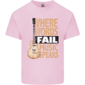 Guitar Words Fail Music Speaks Guitarist Mens Cotton T-Shirt Tee Top Light Pink