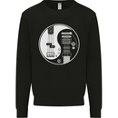 Guitar Ying Yang Guitarist Electric Bass Mens Sweatshirt Jumper Black