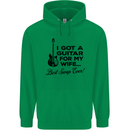 Guitar for My Wife Best Swap Ever Guitarist Mens 80% Cotton Hoodie Irish Green