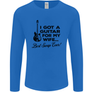 Guitar for My Wife Best Swap Ever Guitarist Mens Long Sleeve T-Shirt Royal Blue