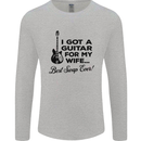 Guitar for My Wife Best Swap Ever Guitarist Mens Long Sleeve T-Shirt Sports Grey