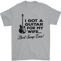 Guitar for My Wife Best Swap Ever Guitarist Mens T-Shirt Cotton Gildan Sports Grey