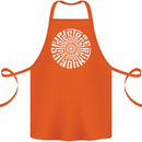Gym Be Stronger Than Your Excuses Fitness Cotton Apron 100% Organic Orange
