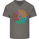 Gym Be Stronger Than Your Excuses Fitness Mens V-Neck Cotton T-Shirt Charcoal