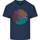 Gym Be Stronger Than Your Excuses Fitness Mens V-Neck Cotton T-Shirt Navy Blue