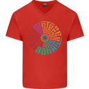 Gym Be Stronger Than Your Excuses Fitness Mens V-Neck Cotton T-Shirt Red