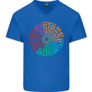 Gym Be Stronger Than Your Excuses Fitness Mens V-Neck Cotton T-Shirt Royal Blue