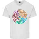 Gym Be Stronger Than Your Excuses Fitness Mens V-Neck Cotton T-Shirt White