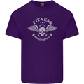 Gym Fitness Improve Your Power Skull Mens Cotton T-Shirt Tee Top Purple