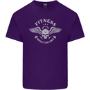 Gym Fitness Improve Your Power Skull Mens Cotton T-Shirt Tee Top Purple