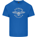 Gym Fitness Improve Your Power Skull Mens Cotton T-Shirt Tee Top Royal Blue