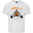 Gym Gorilla Fitness Bodybuilding Training Mens Cotton T-Shirt Tee Top White