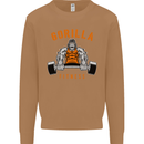 Gym Gorilla Fitness Bodybuilding Training Mens Sweatshirt Jumper Caramel Latte