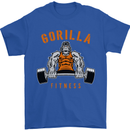 Gym Gorilla Fitness Bodybuilding Training Mens T-Shirt Cotton Gildan Royal Blue