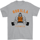 Gym Gorilla Fitness Bodybuilding Training Mens T-Shirt Cotton Gildan Sports Grey