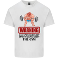 Gym May Start Talking About Mens Cotton T-Shirt Tee Top White