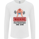 Gym May Start Talking About Mens Long Sleeve T-Shirt White