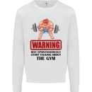 Gym May Start Talking About Mens Sweatshirt Jumper White