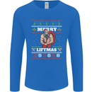 Gym Merry Liftmas Christmas Bodybuilding Mens Long Sleeve T-Shirt Royal Blue