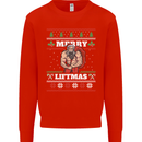 Gym Merry Liftmas Christmas Bodybuilding Mens Sweatshirt Jumper Bright Red